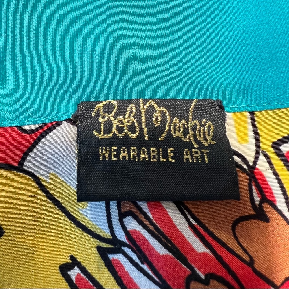 💜 Best Price Ever! Original Bob Mackie Wearable Art Dancing Bears 100% Silk - Picture 9 of 13